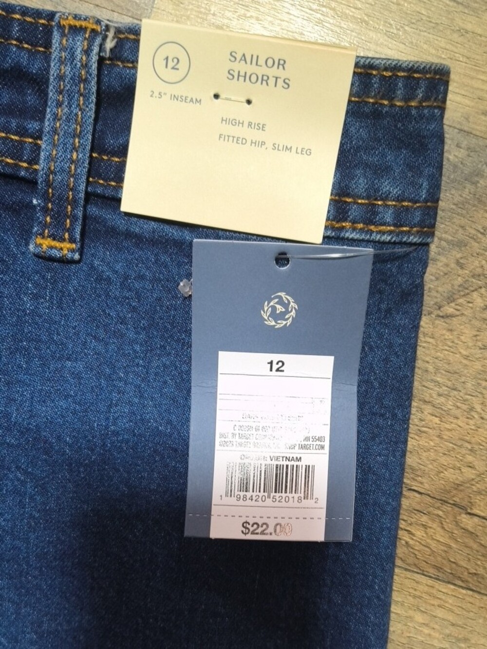 Universal Thread Women's Dark Blue Denim Shorts Trio - Picture 2 of 3